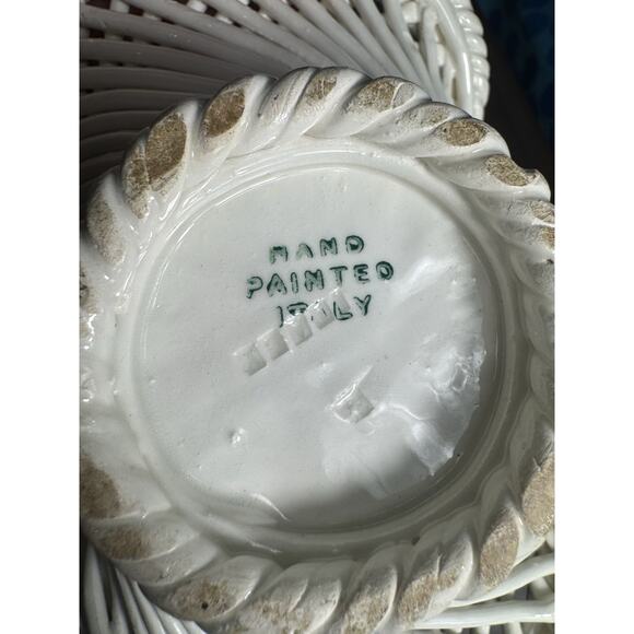 Vintage Capodimonte Porcelain Flower‎ Basket. hand made in Italy - Picture 6 of 6